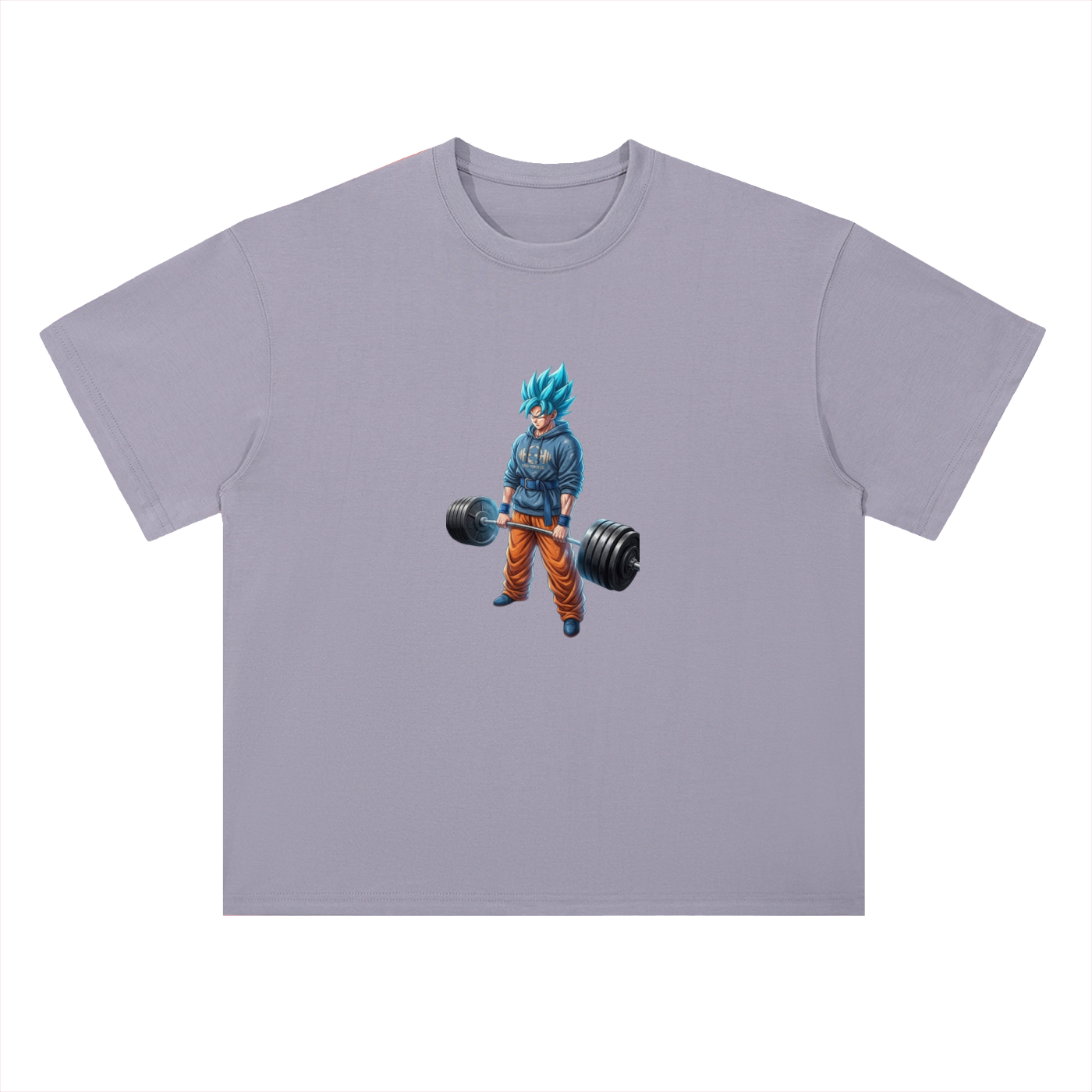 Heavyweight Drop Shoulder Cotton T-Shirt Goku gym lifting