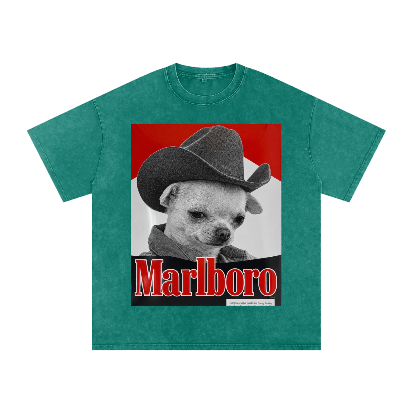 Snow Washed Oversized Cotton T-Shirt Marlboro