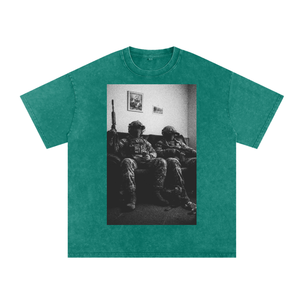 Snow Washed Oversized Cotton T-Shirt