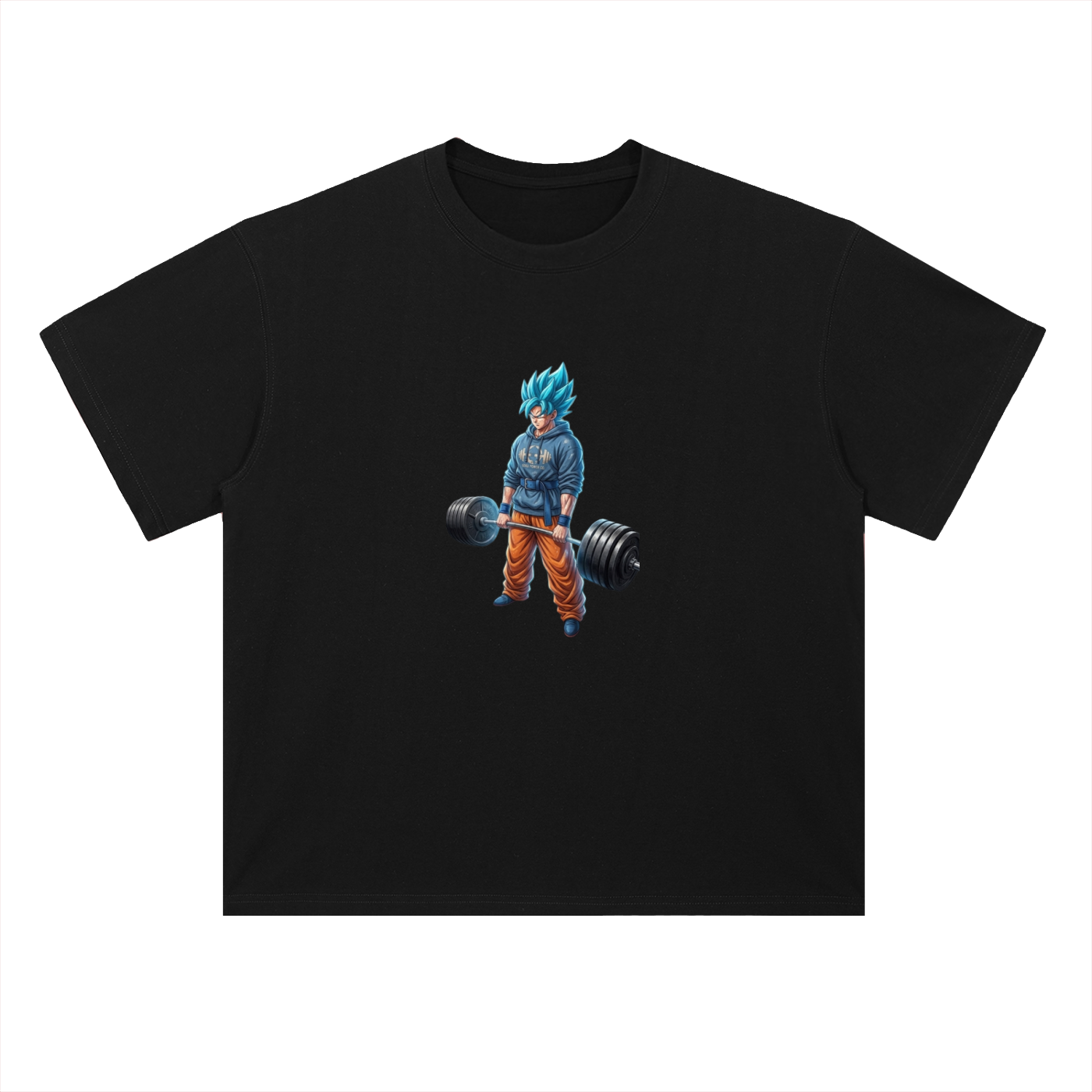 Heavyweight Drop Shoulder Cotton T-Shirt Goku gym lifting