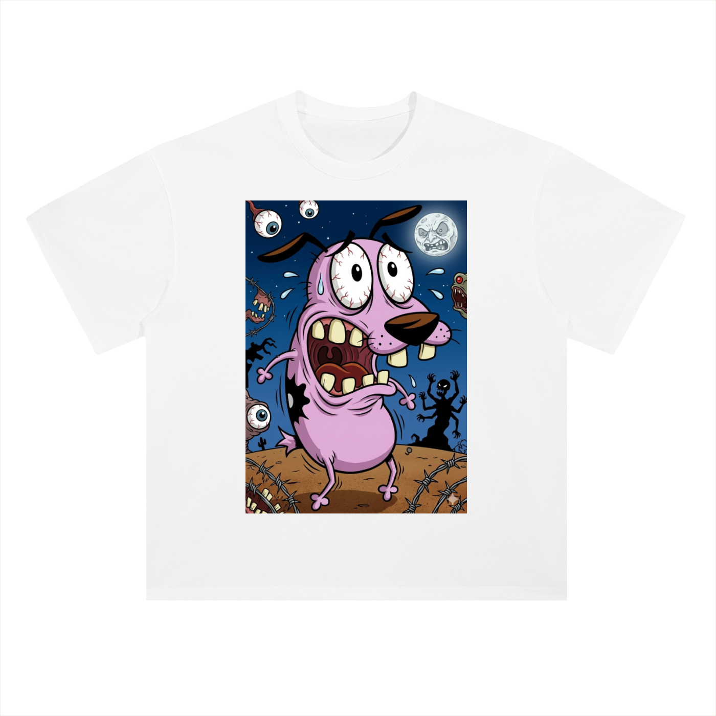 Heavyweight Drop Shoulder Cotton T-Shirt Coward Dog