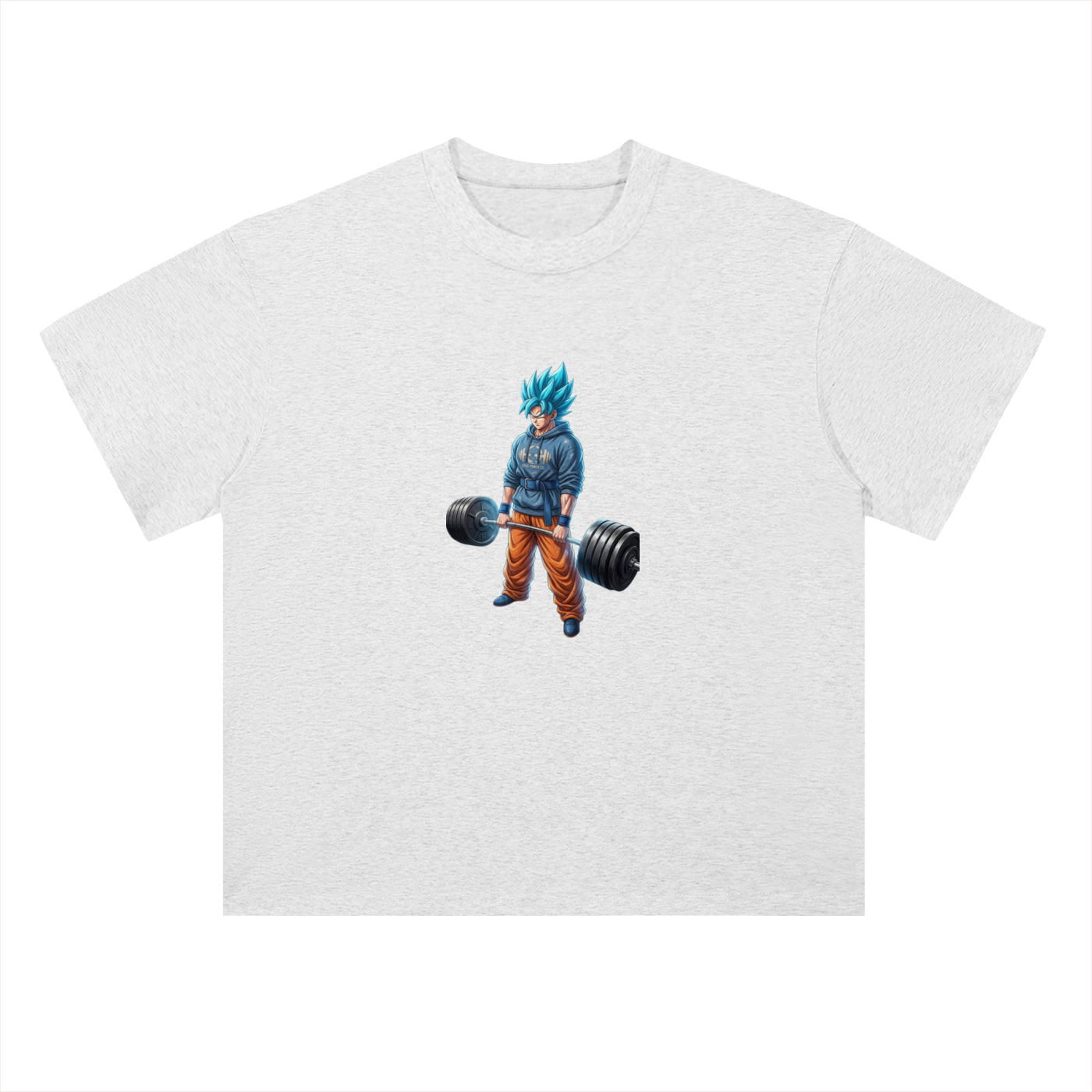 Heavyweight Drop Shoulder Cotton T-Shirt Goku gym lifting