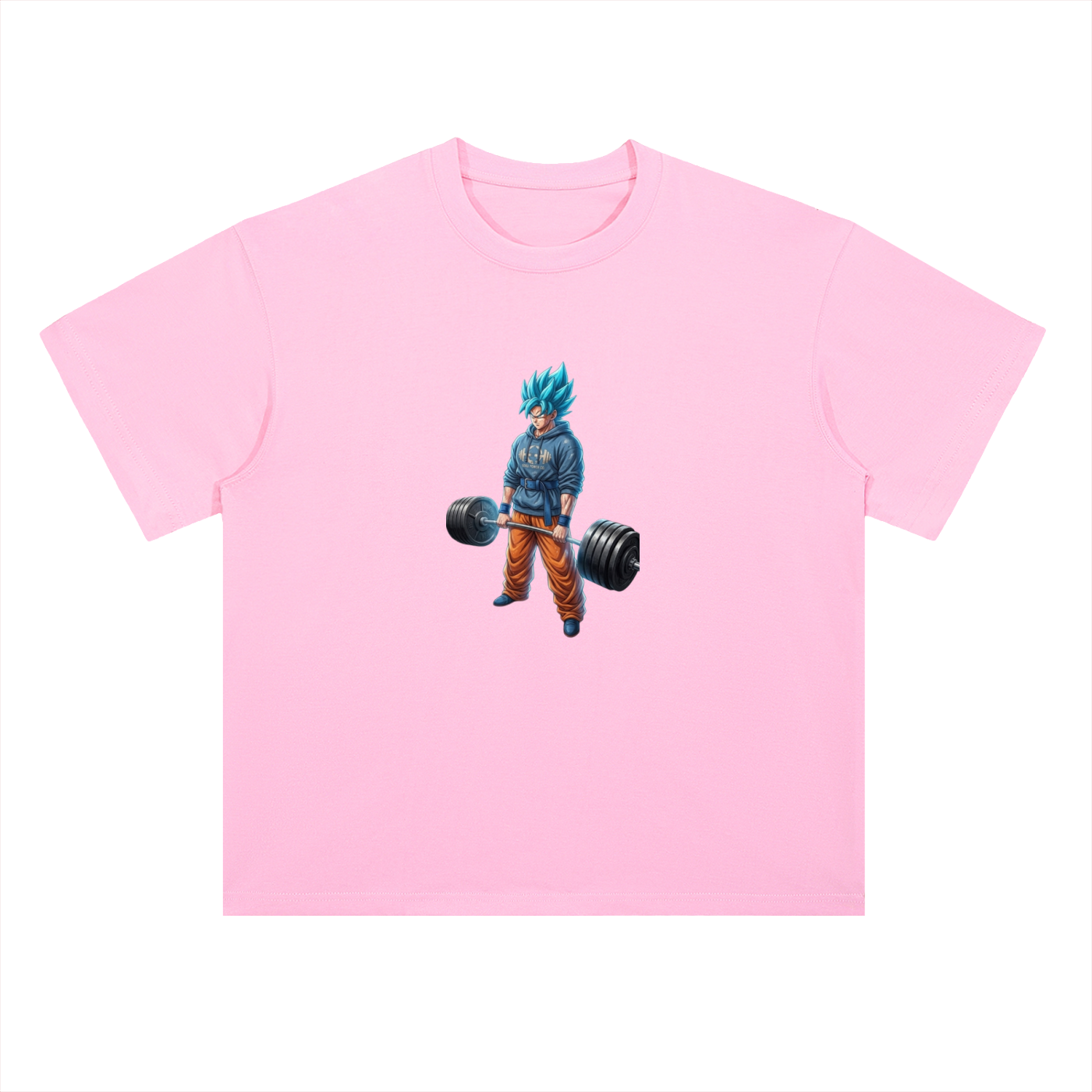 Heavyweight Drop Shoulder Cotton T-Shirt Goku gym lifting