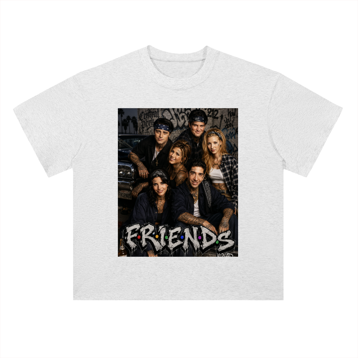 Heavyweight Drop Shoulder Cotton T-Shirt Friends Cholo