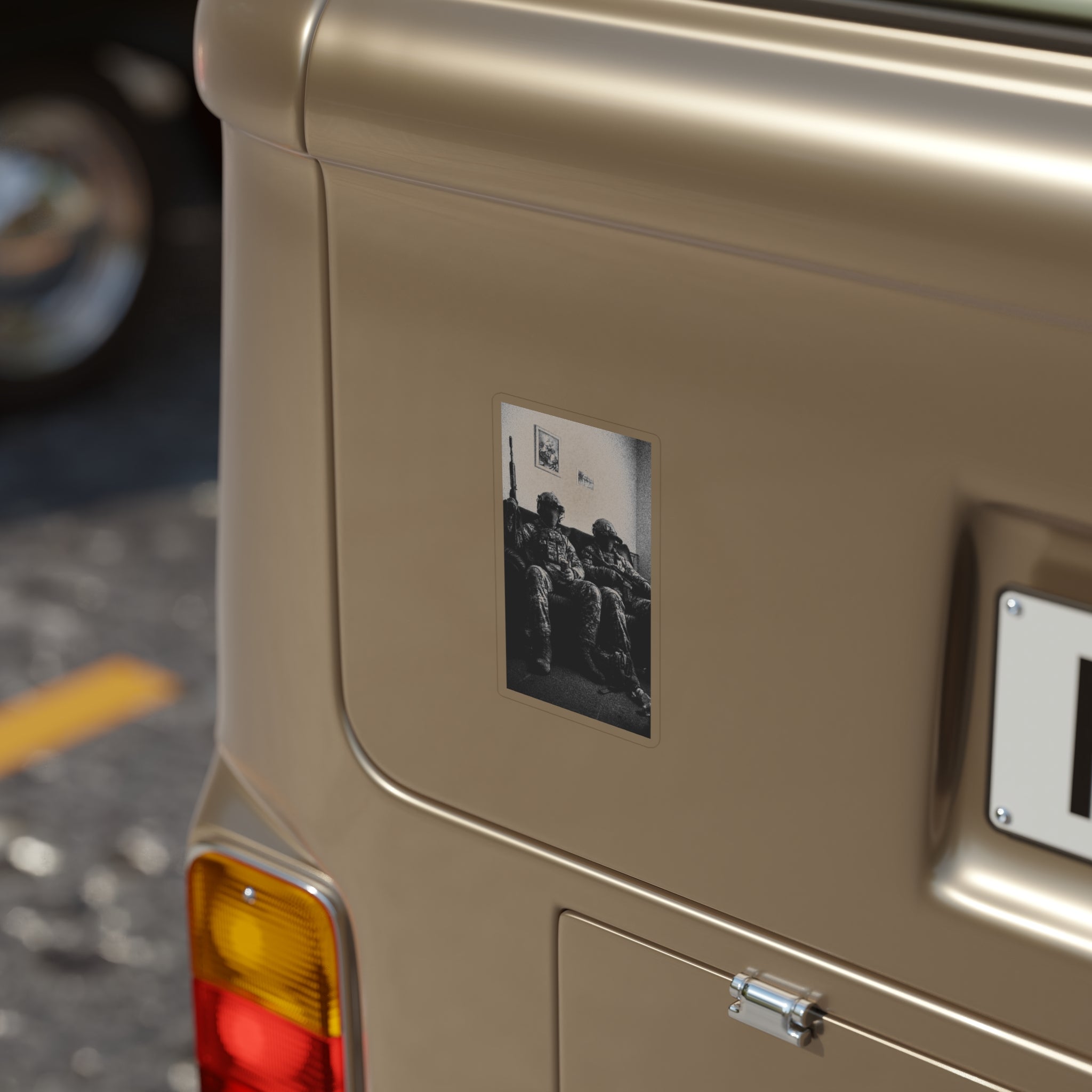 Transparent Outdoor Stickers, Die-Cut, 1pc