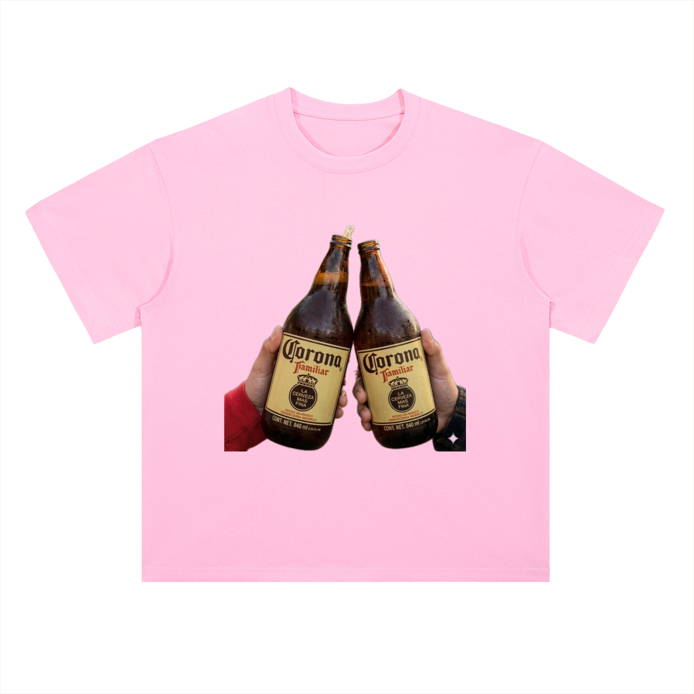 Heavyweight Drop Shoulder Cotton T-Shirt caguama beer toast