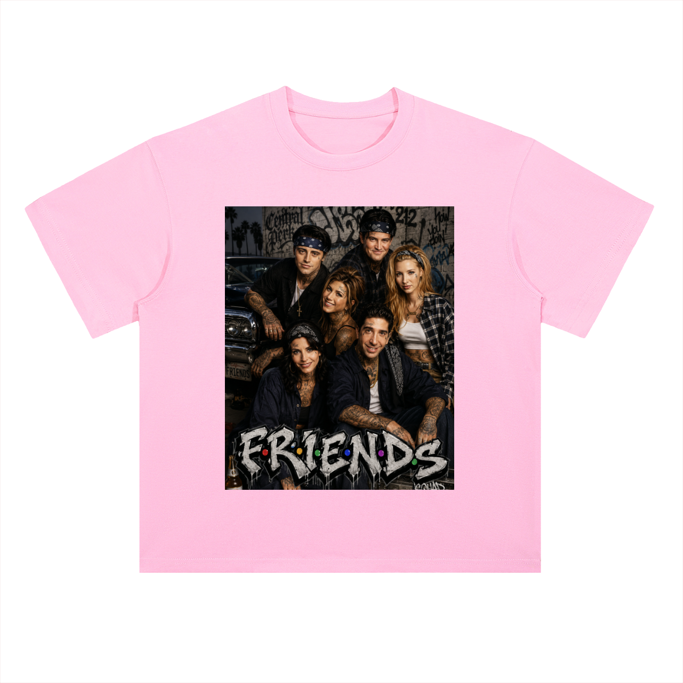 Heavyweight Drop Shoulder Cotton T-Shirt Friends Cholo