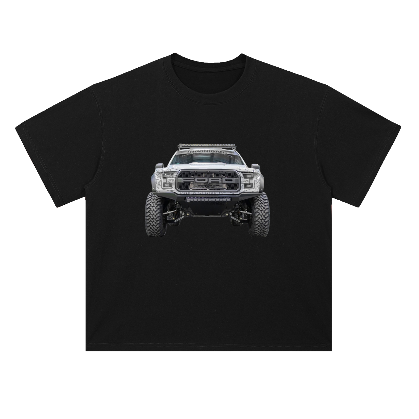 Heavyweight Drop Shoulder Cotton T-Shirt Raptor