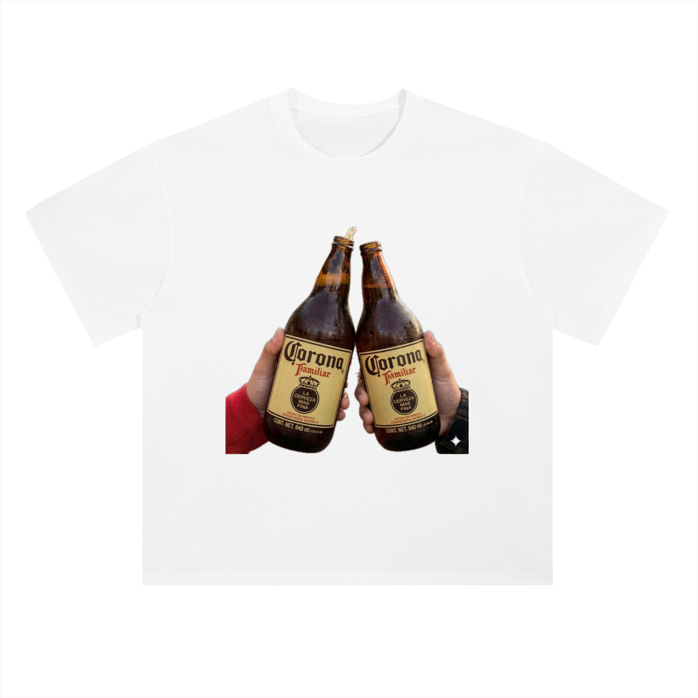 Heavyweight Drop Shoulder Cotton T-Shirt caguama beer toast