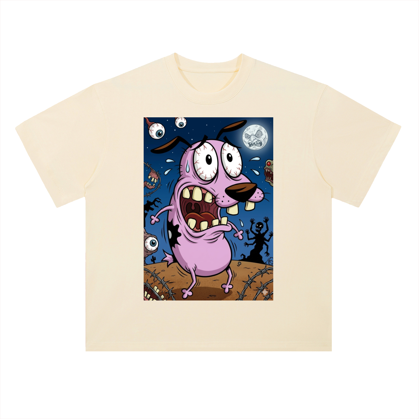 Heavyweight Drop Shoulder Cotton T-Shirt Coward Dog