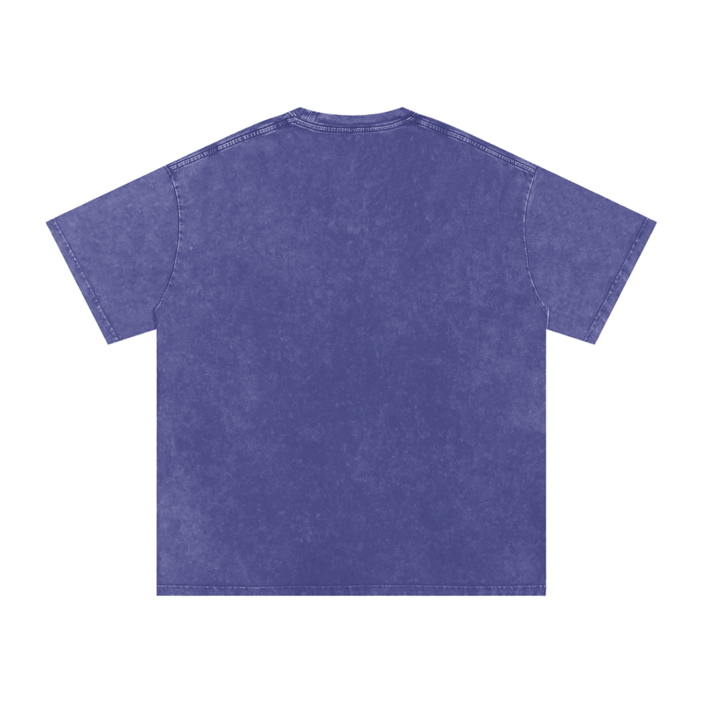 Snow Washed Oversized Cotton T-Shirt Murica