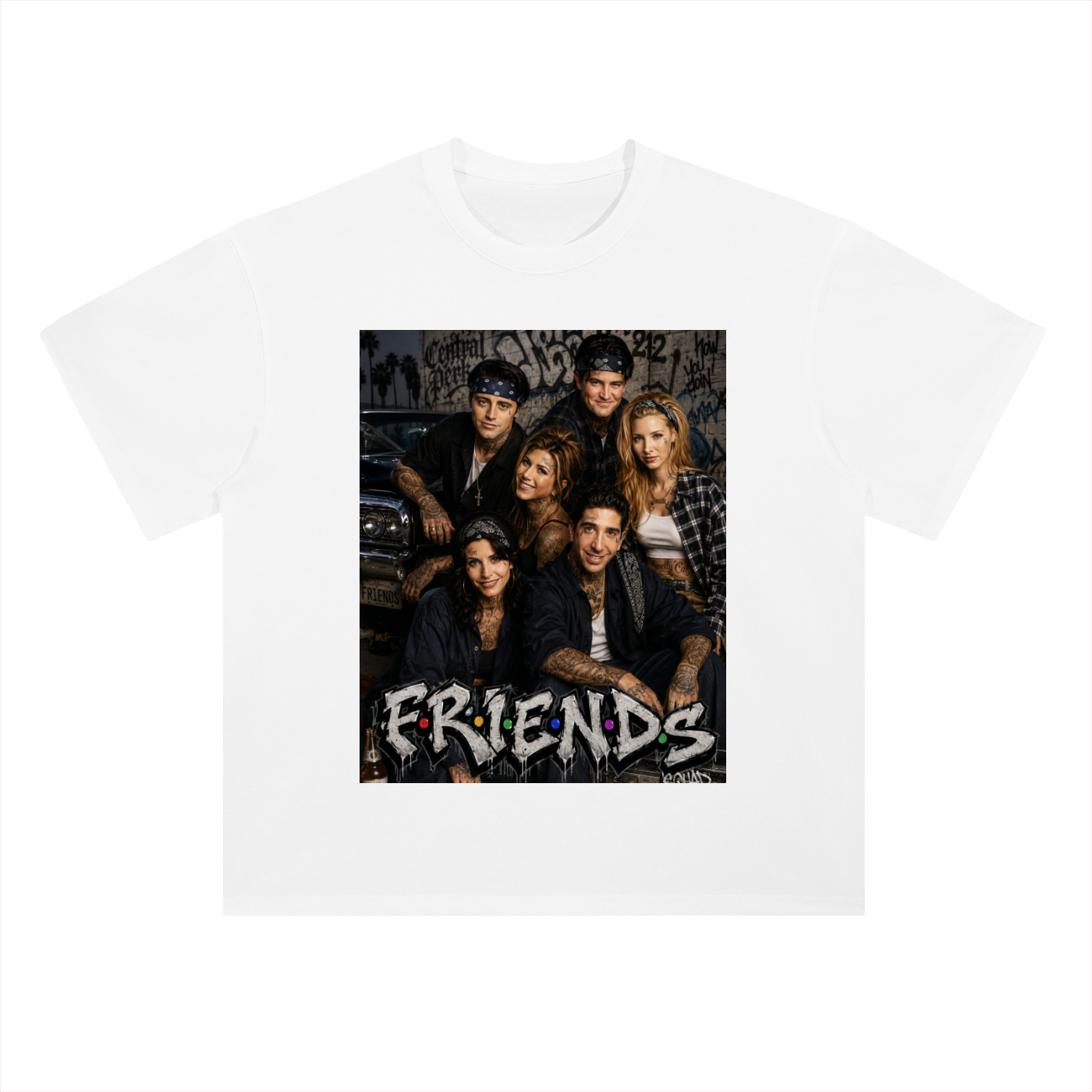 Heavyweight Drop Shoulder Cotton T-Shirt Friends Cholo