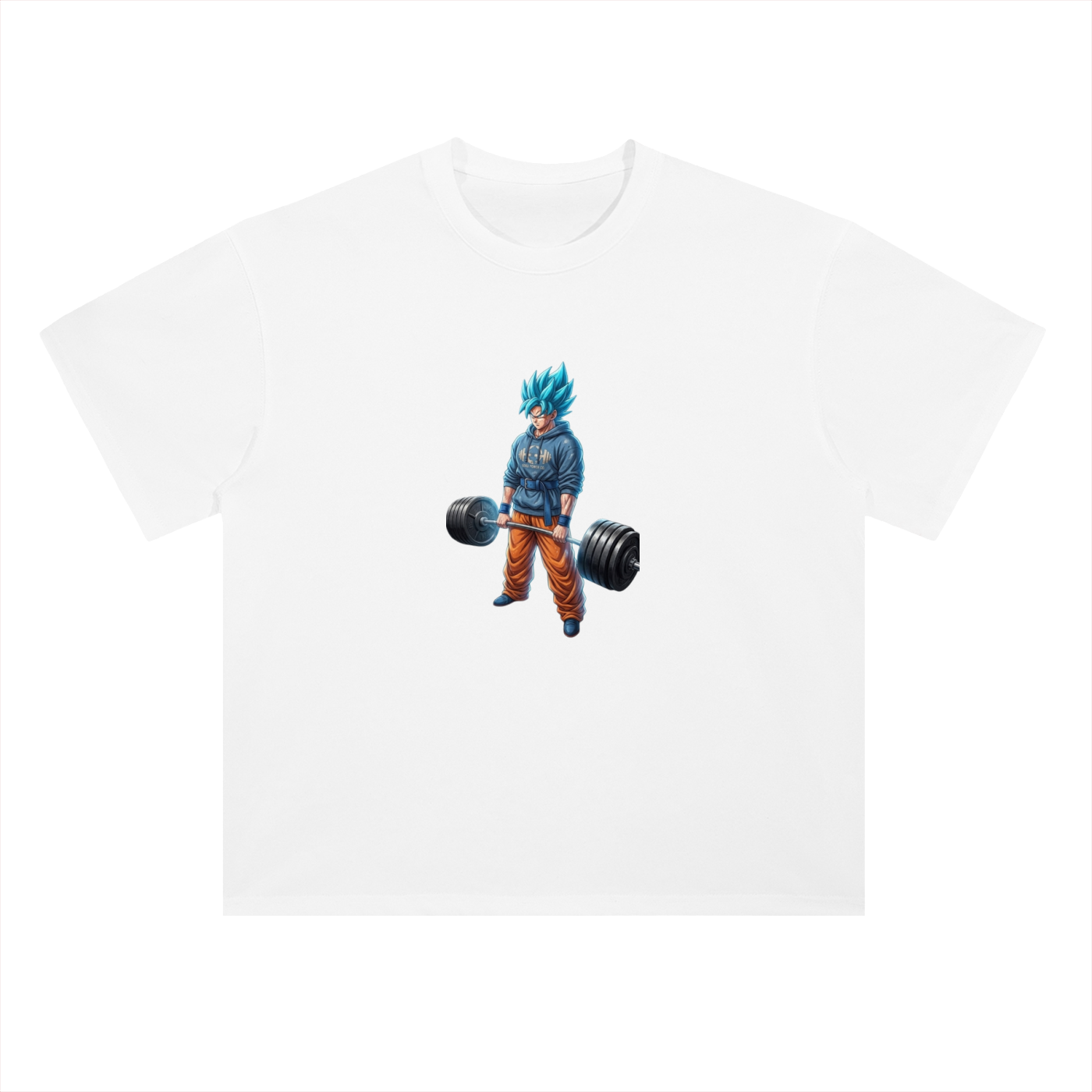 Heavyweight Drop Shoulder Cotton T-Shirt Goku gym lifting