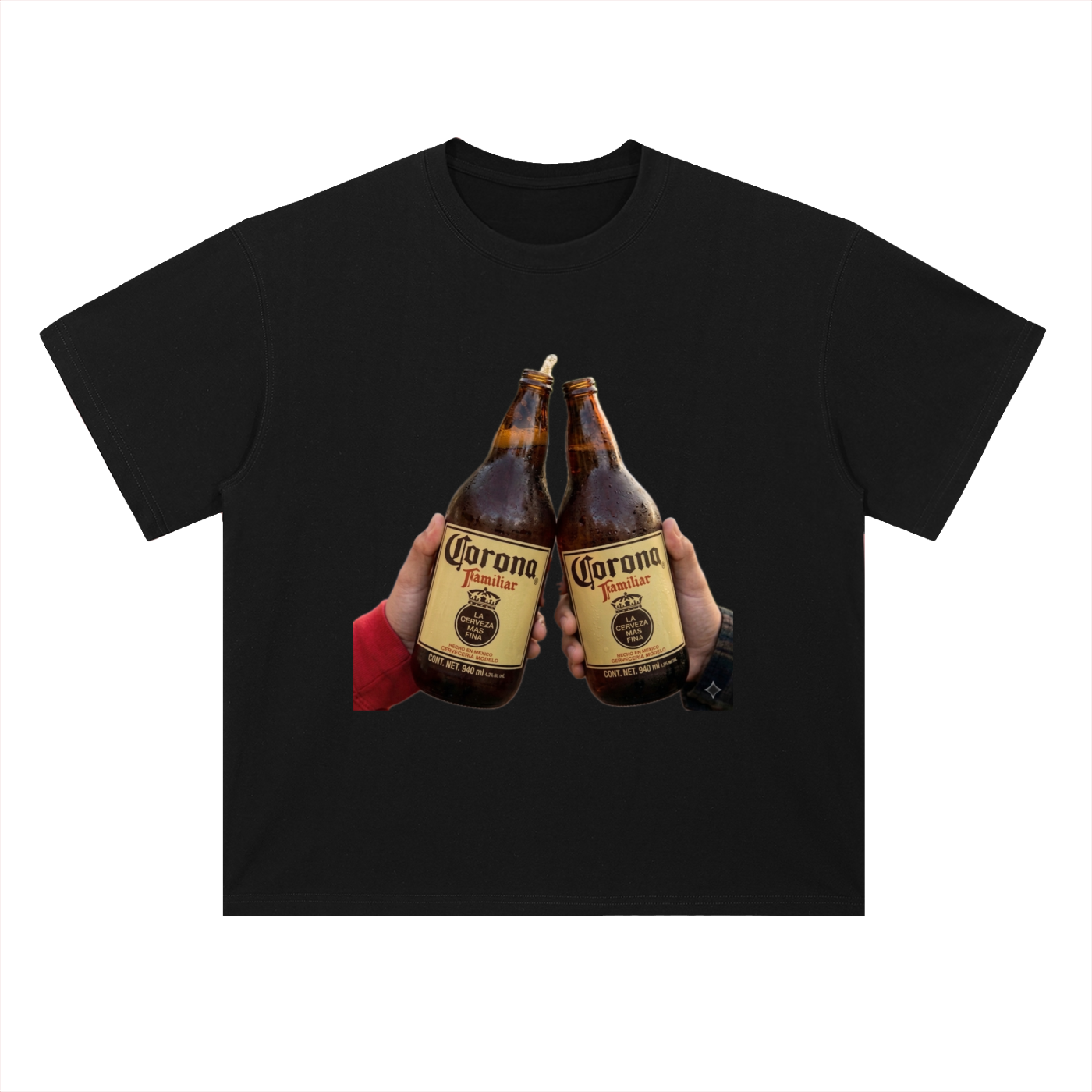 Heavyweight Drop Shoulder Cotton T-Shirt caguama beer toast