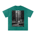 Snow Washed Oversized Cotton T-Shirt Big Cookie