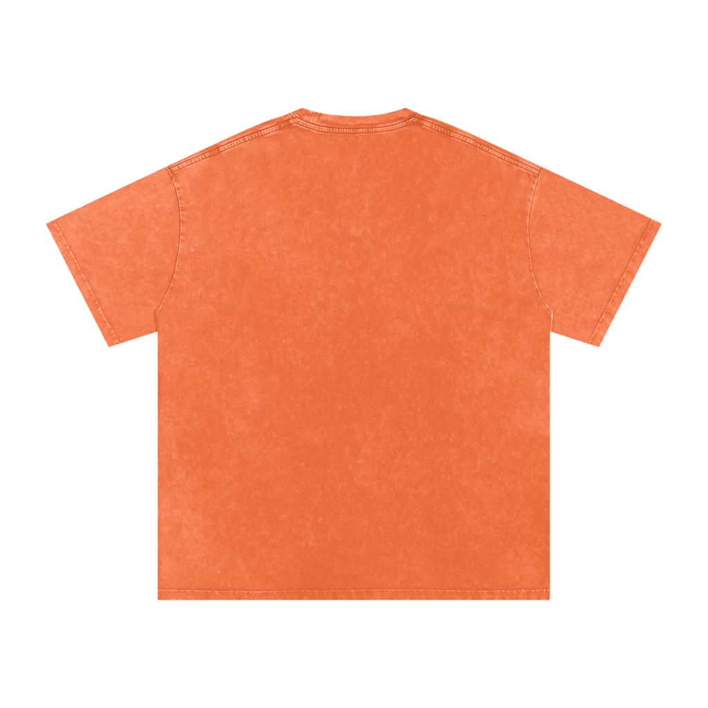 Snow Washed Oversized Cotton T-Shirt Caguamas