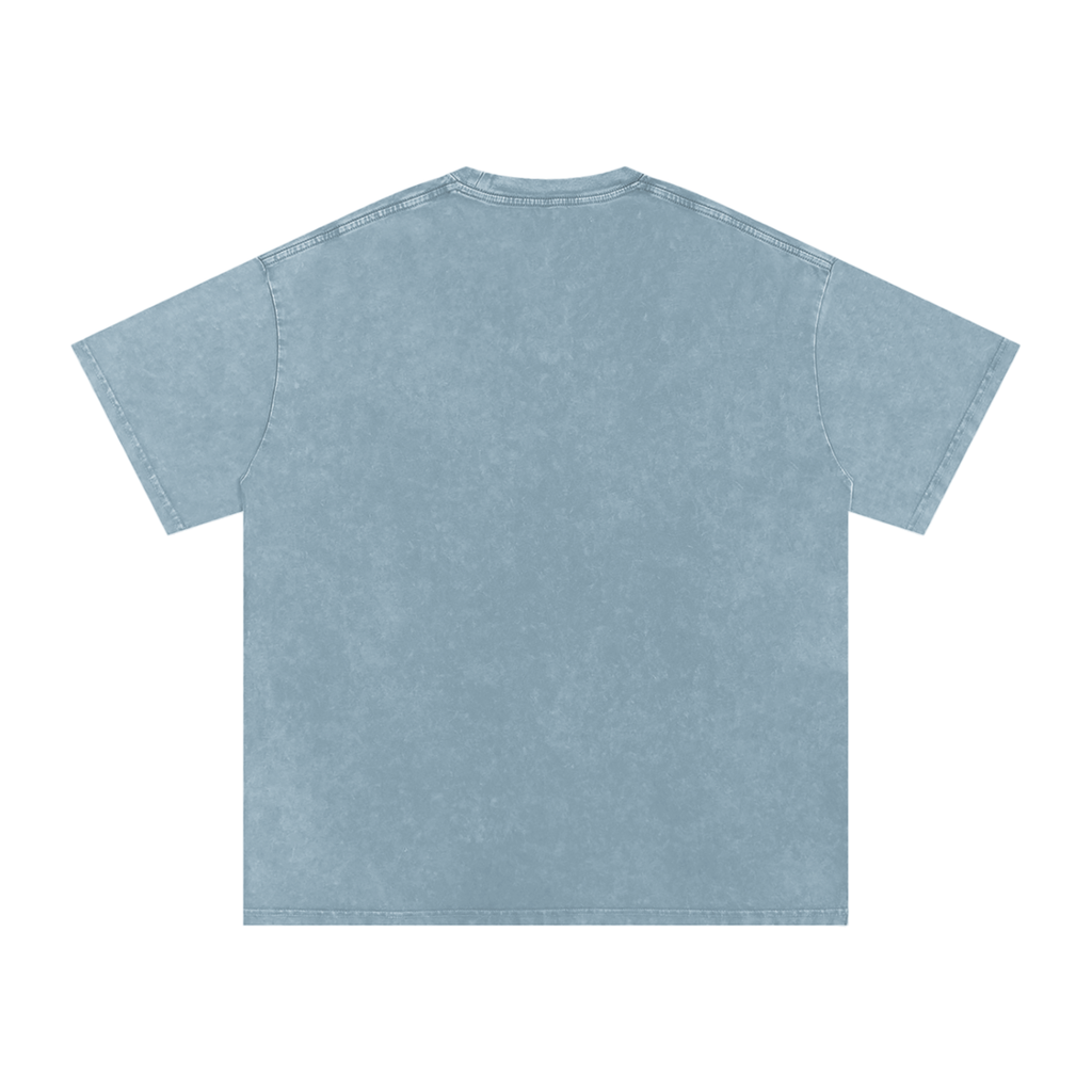 Snow Washed Oversized Cotton T-Shirt Dirt horse