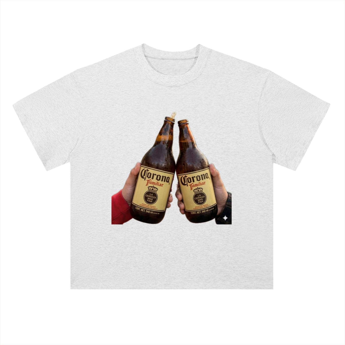 Heavyweight Drop Shoulder Cotton T-Shirt caguama beer toast
