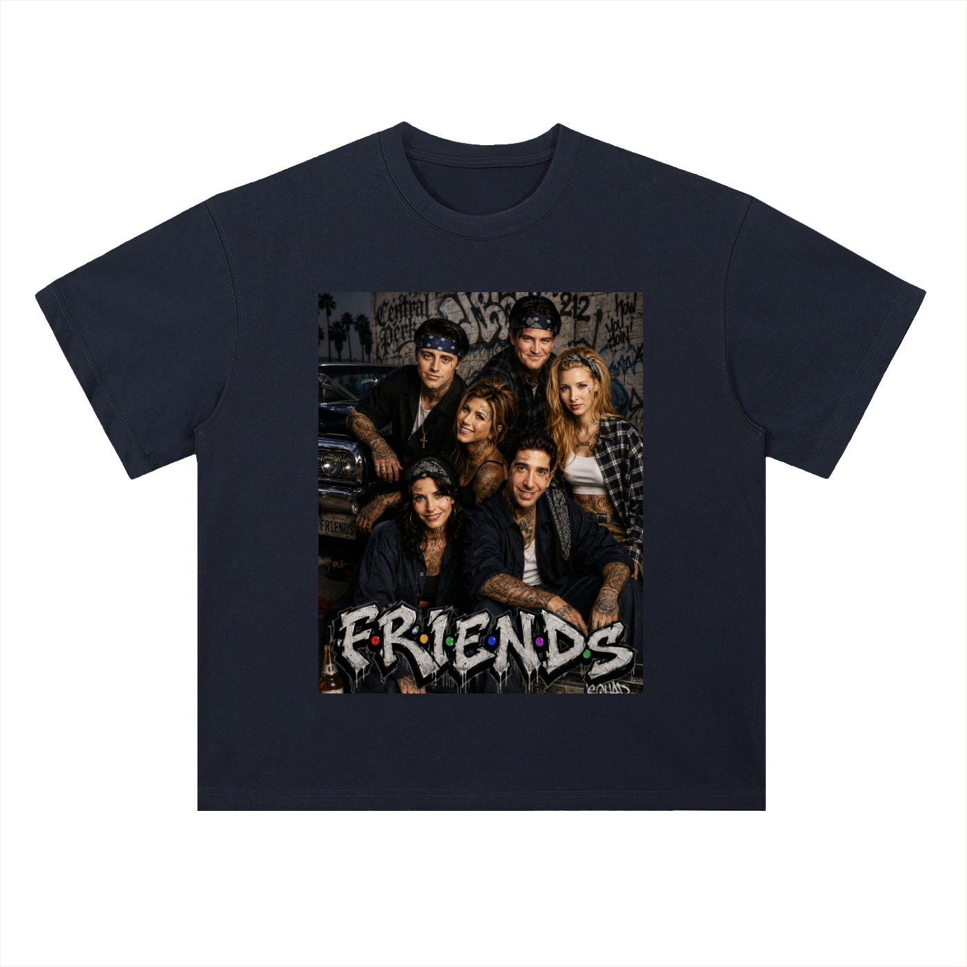 Heavyweight Drop Shoulder Cotton T-Shirt Friends Cholo