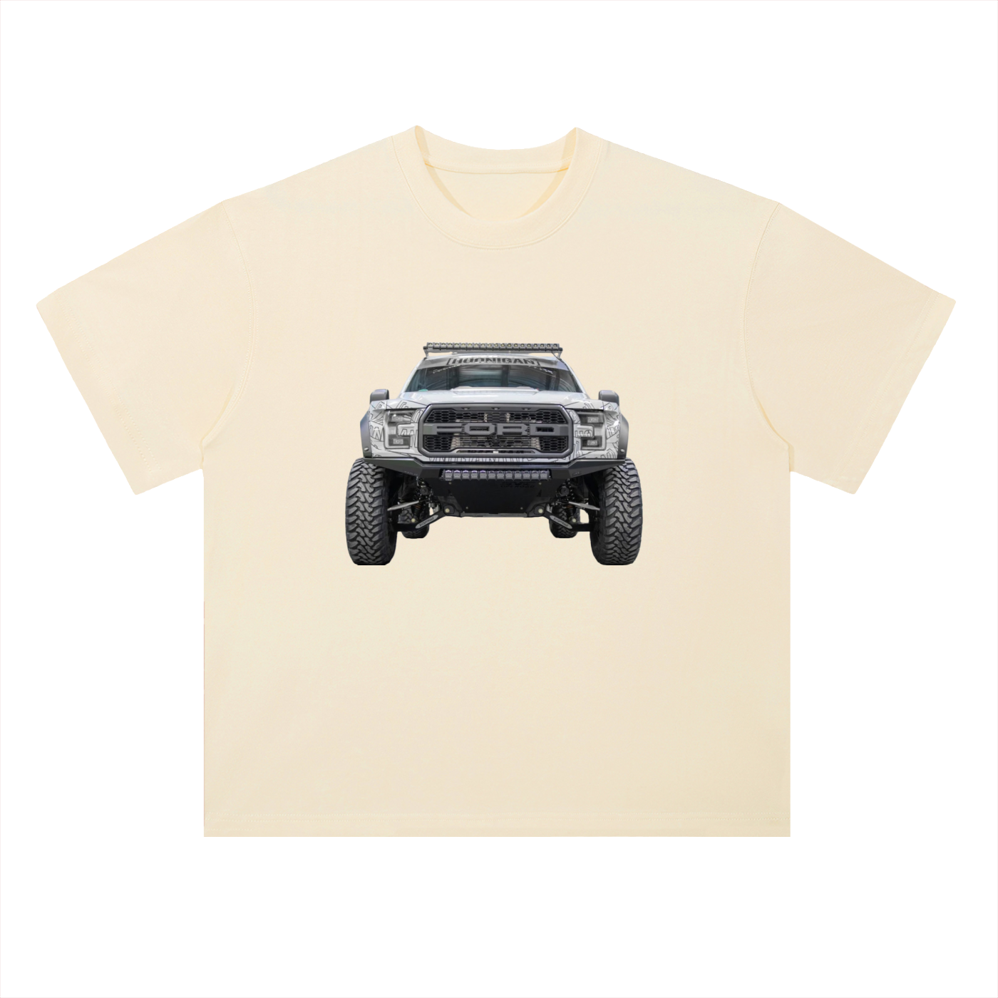 Heavyweight Drop Shoulder Cotton T-Shirt Raptor