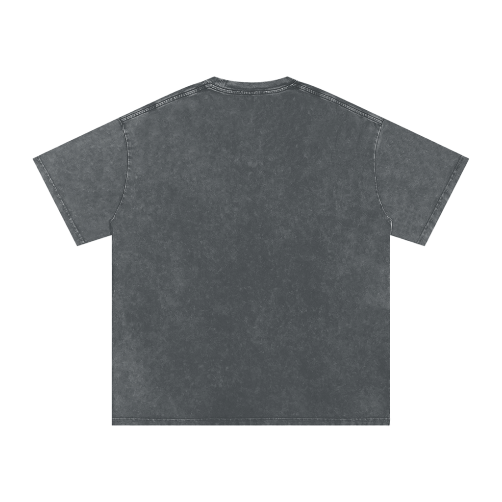 Snow Washed Oversized Cotton T-Shirt Murica