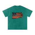 Snow Washed Oversized Cotton T-Shirt Murica