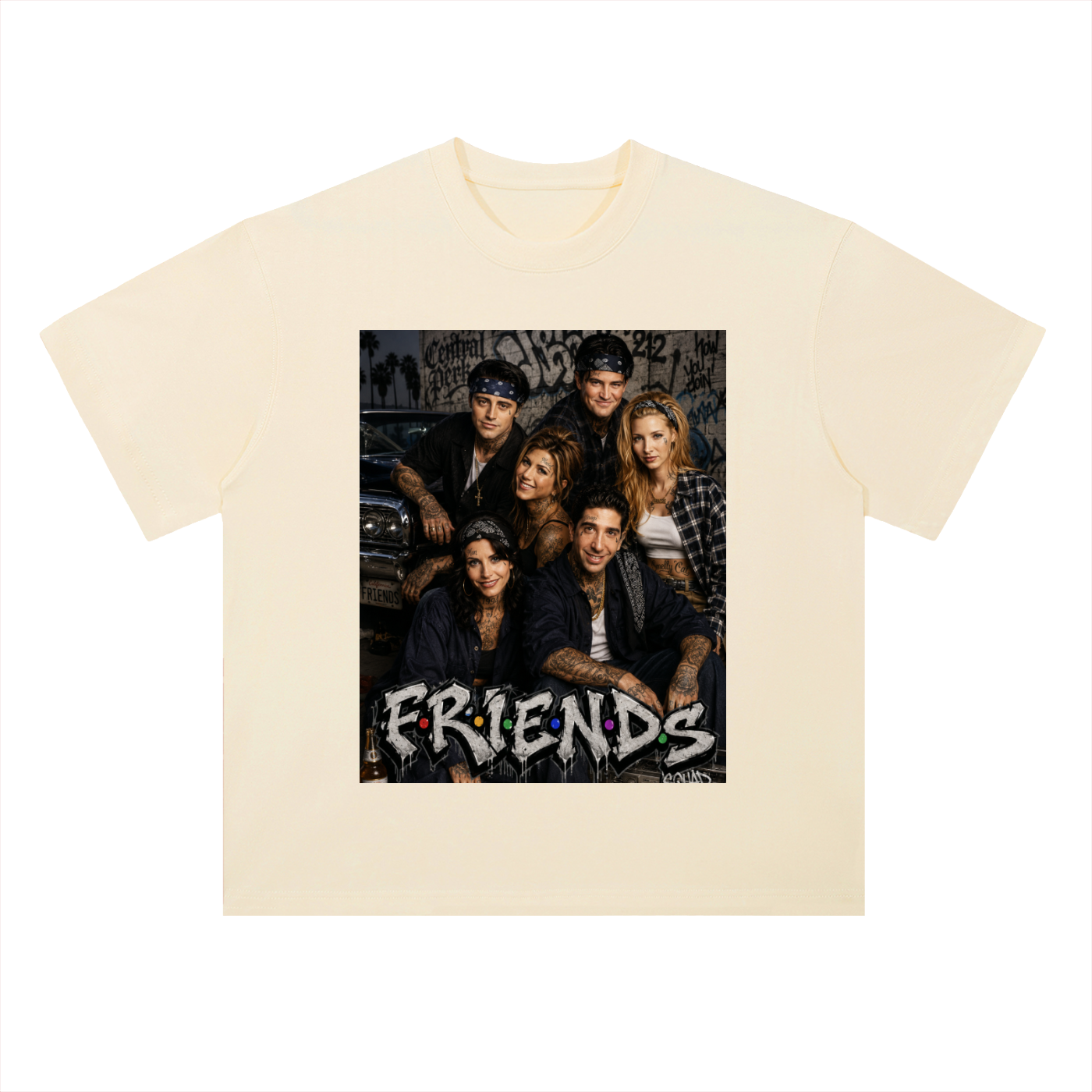 Heavyweight Drop Shoulder Cotton T-Shirt Friends Cholo