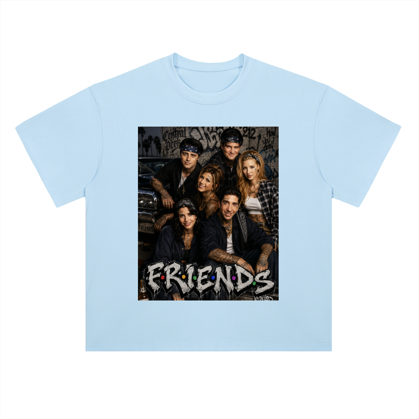 Heavyweight Drop Shoulder Cotton T-Shirt Friends Cholo