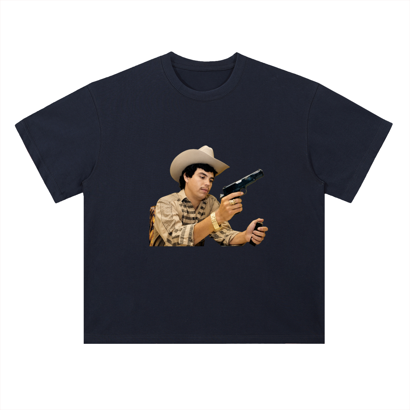 Heavyweight Drop Shoulder Cotton T-Shirt Chalino Gun
