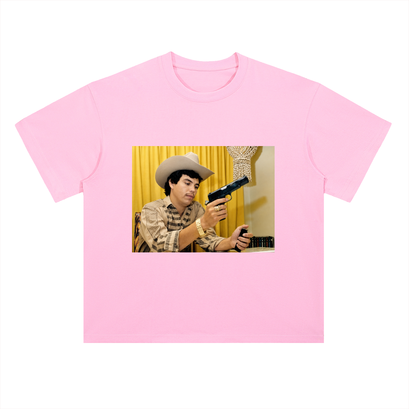 Heavyweight Drop Shoulder Cotton T-Shirt Chalino gun