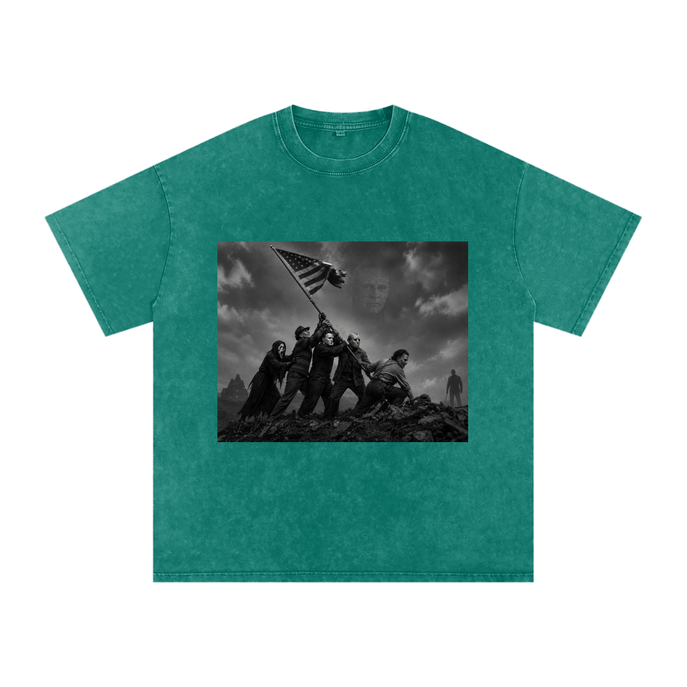 Snow Washed Oversized Cotton T-Shirt Nightmare