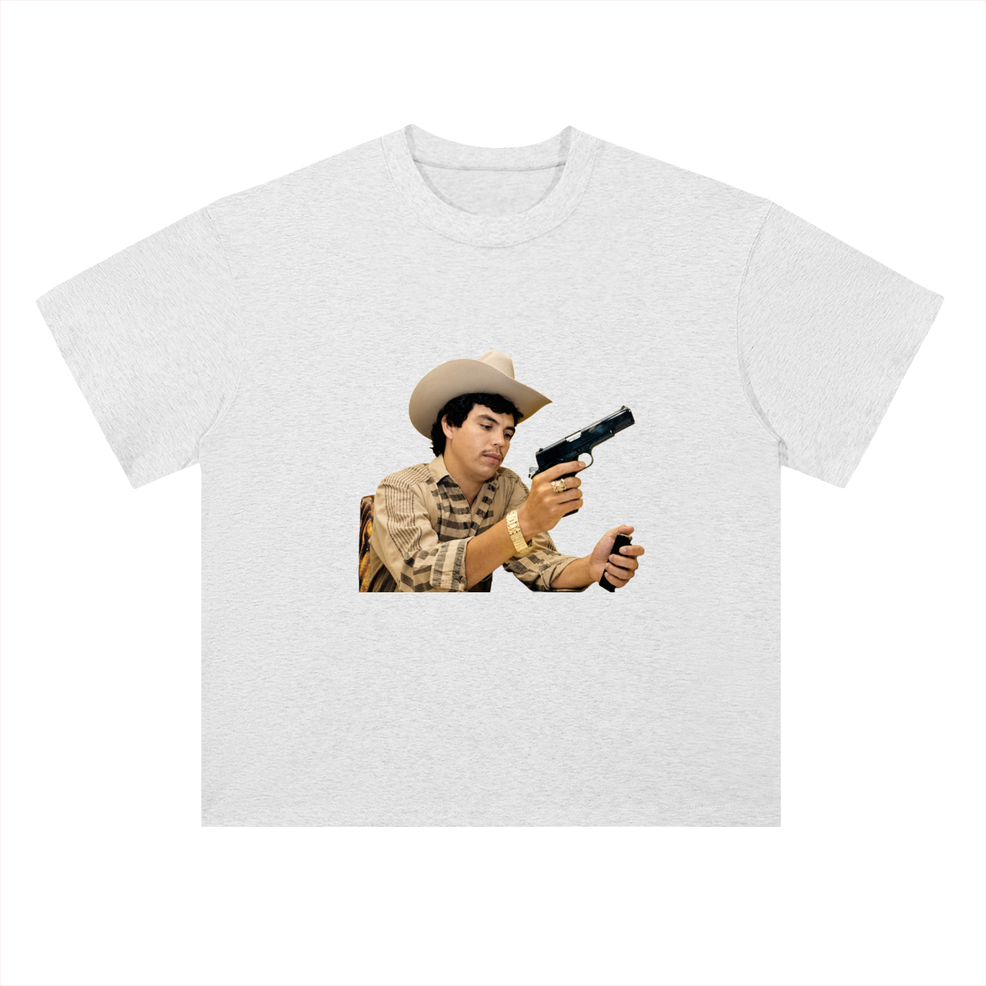 Heavyweight Drop Shoulder Cotton T-Shirt Chalino Gun