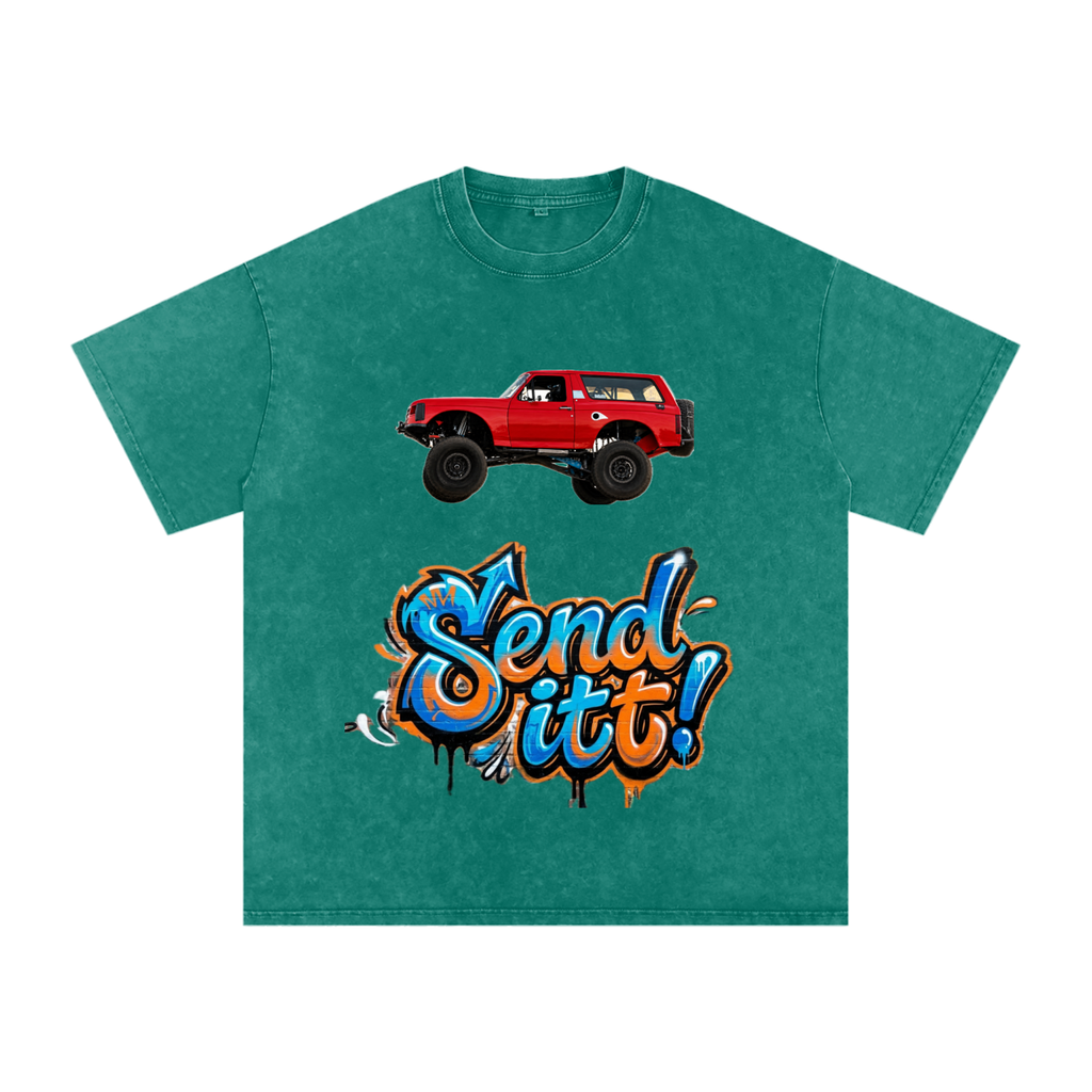 Snow Washed Oversized Cotton T-Shirt