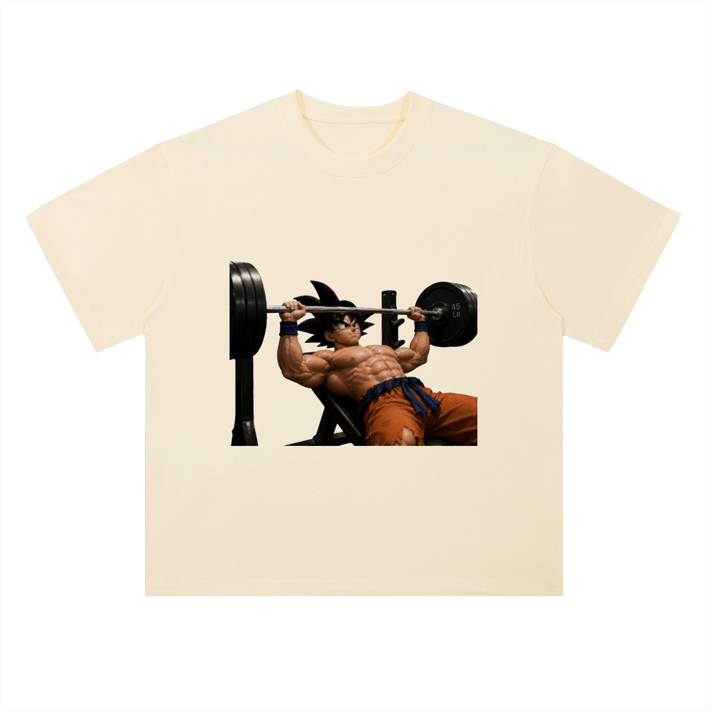 Heavyweight Drop Shoulder Cotton T-Shirt Goku gym