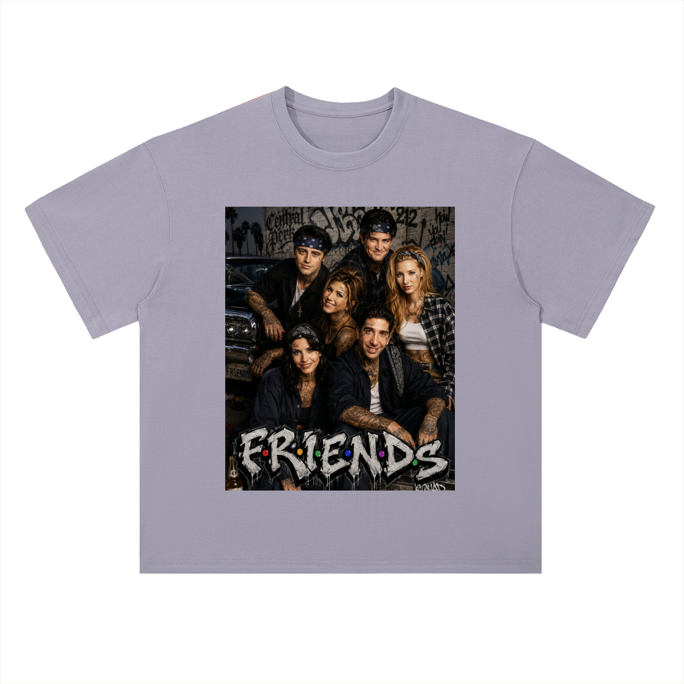 Heavyweight Drop Shoulder Cotton T-Shirt Friends Cholo
