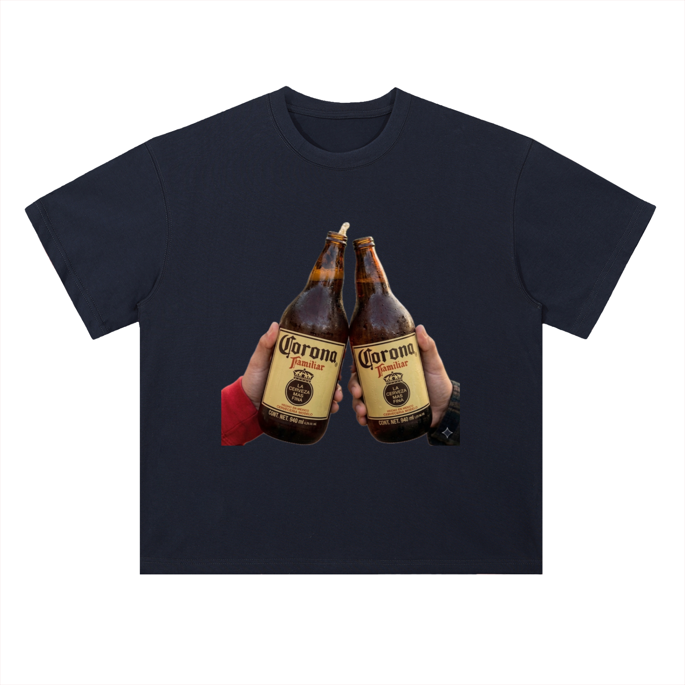 Heavyweight Drop Shoulder Cotton T-Shirt caguama beer toast