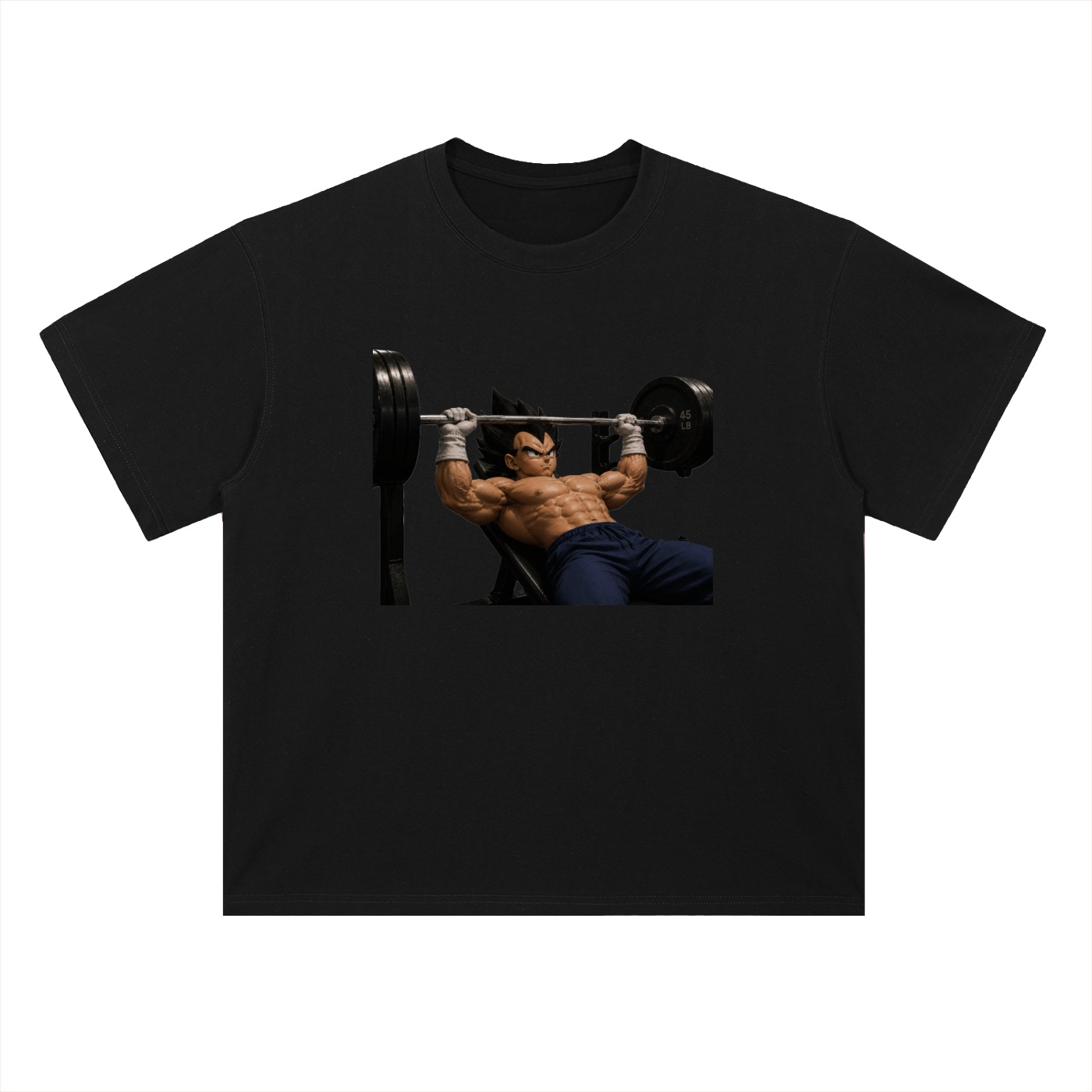 Heavyweight Drop Shoulder Cotton T-Shirt Vegeta Gym lifting