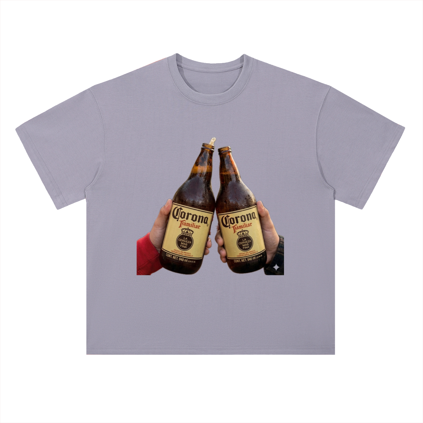 Heavyweight Drop Shoulder Cotton T-Shirt caguama beer toast