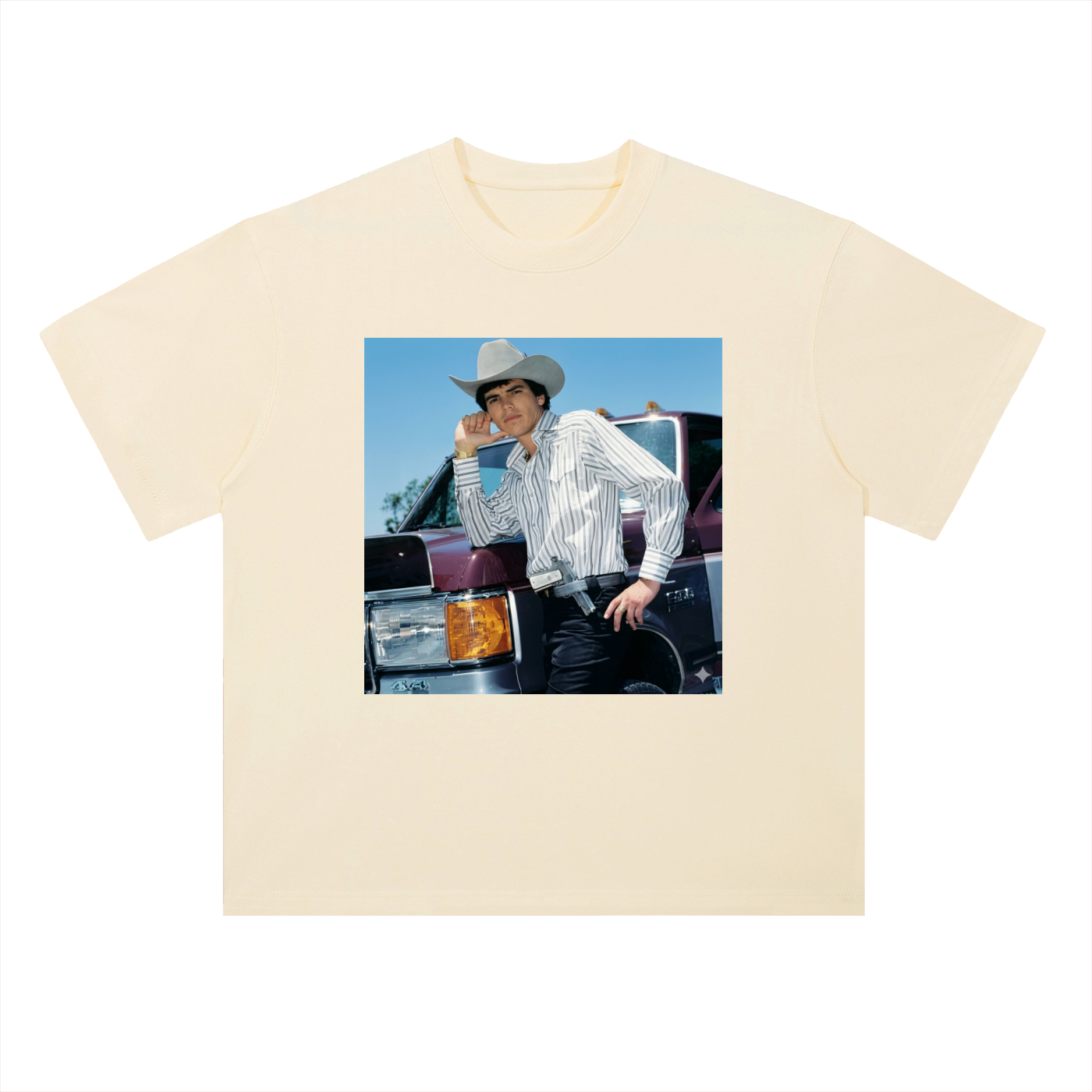 Heavyweight Drop Shoulder Cotton T-Shirt Chalino truck