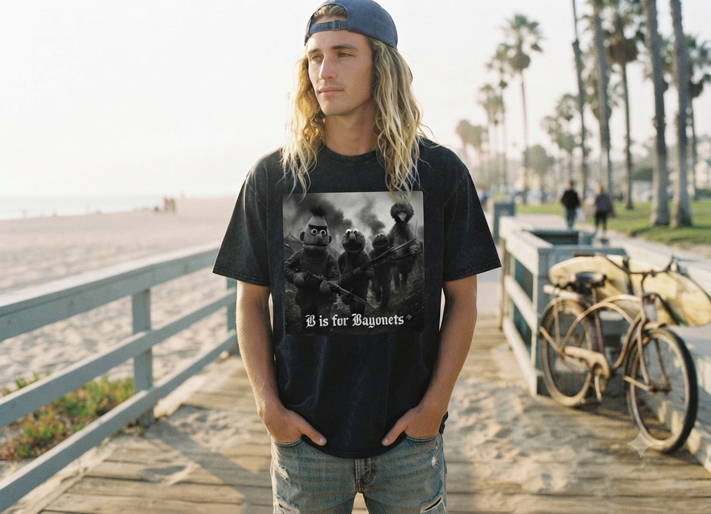 Snow Washed Oversized Cotton T-Shirt Sesame