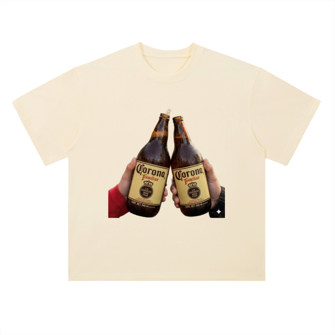 Heavyweight Drop Shoulder Cotton T-Shirt caguama beer toast