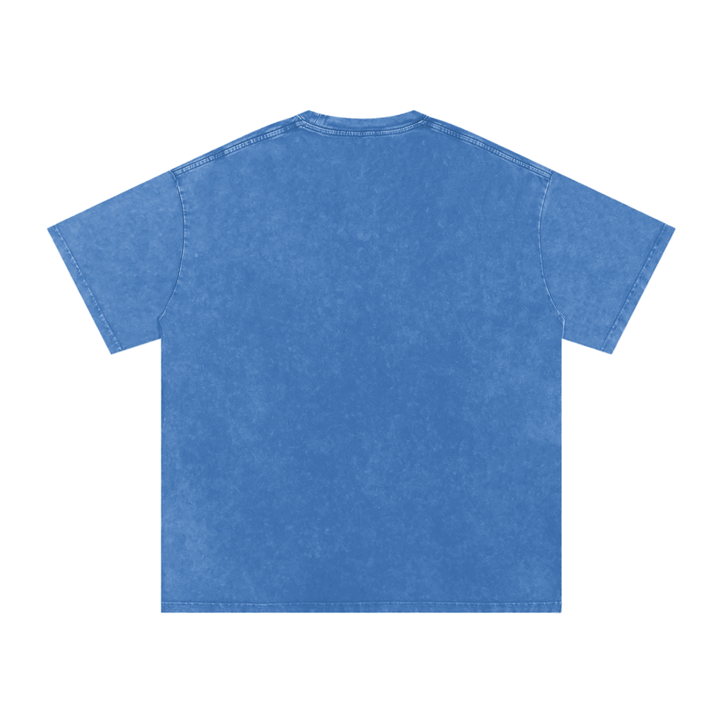 Snow Washed Oversized Cotton T-Shirt Murica