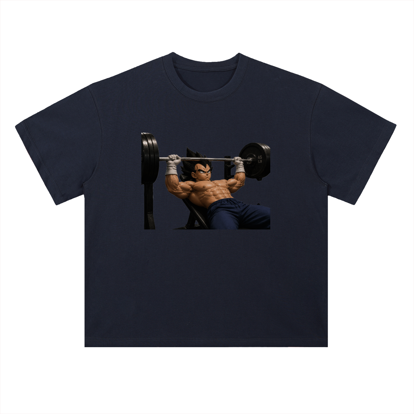 Heavyweight Drop Shoulder Cotton T-Shirt Vegeta Gym lifting