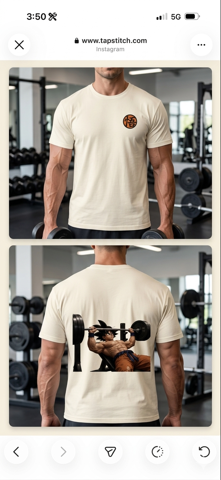 Heavyweight Earth Tone T-Shirt Goku gym