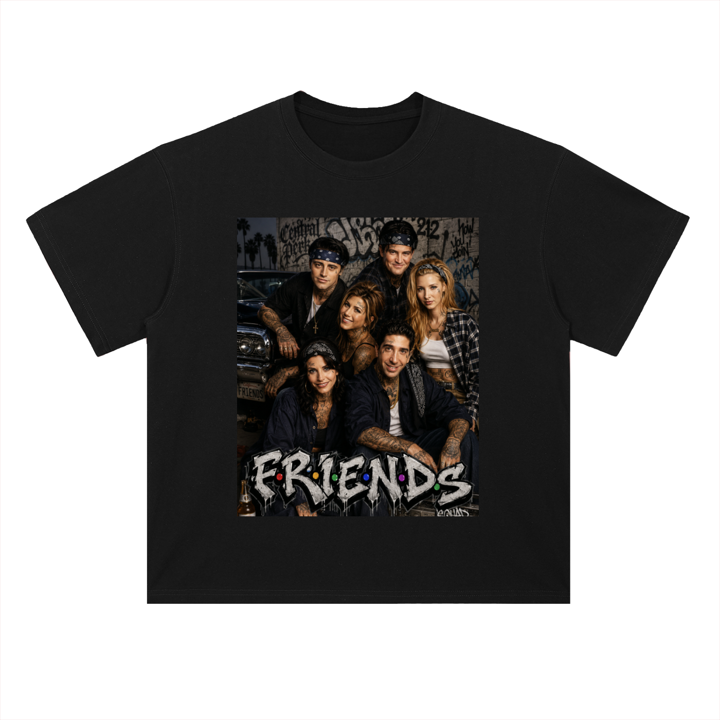 Heavyweight Drop Shoulder Cotton T-Shirt Friends Cholo