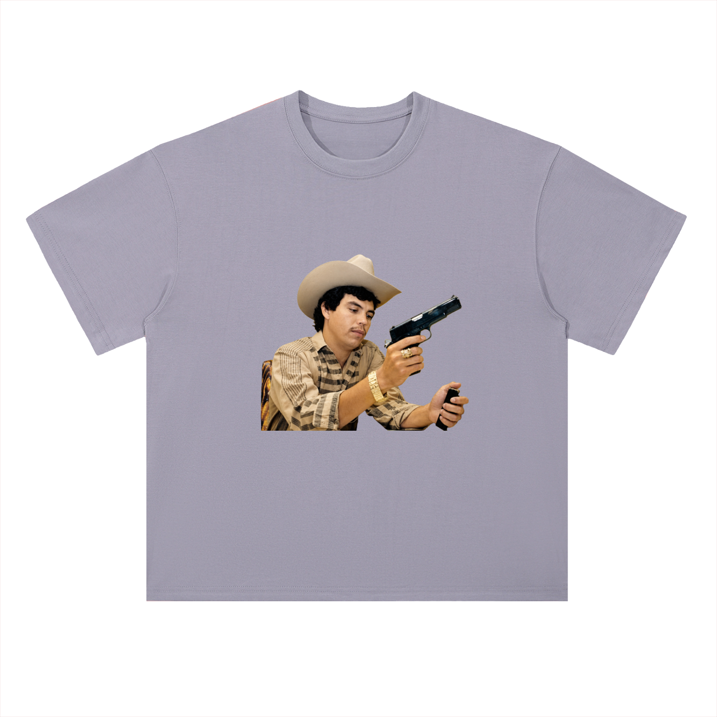 Heavyweight Drop Shoulder Cotton T-Shirt Chalino Gun