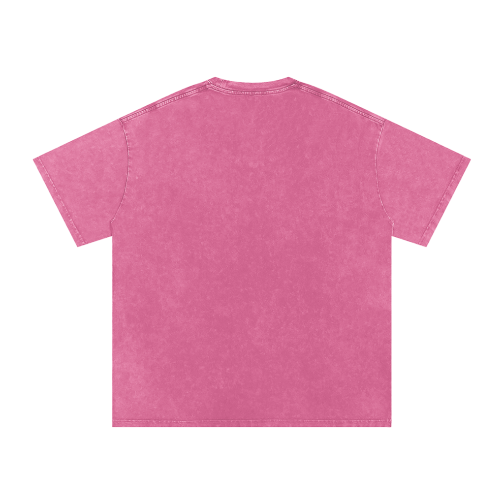 Snow Washed Oversized Cotton T-Shirt Caguamas
