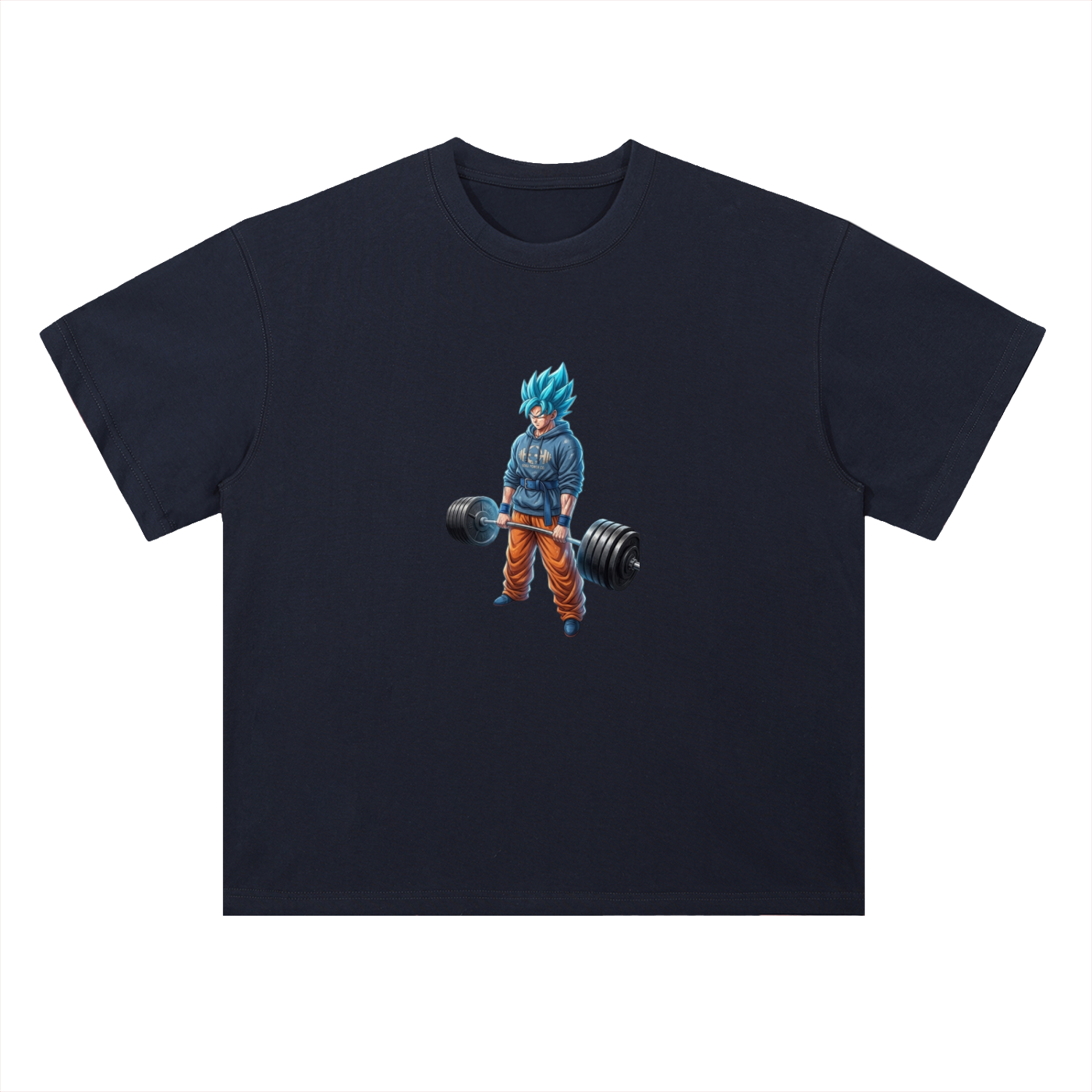 Heavyweight Drop Shoulder Cotton T-Shirt Goku gym lifting