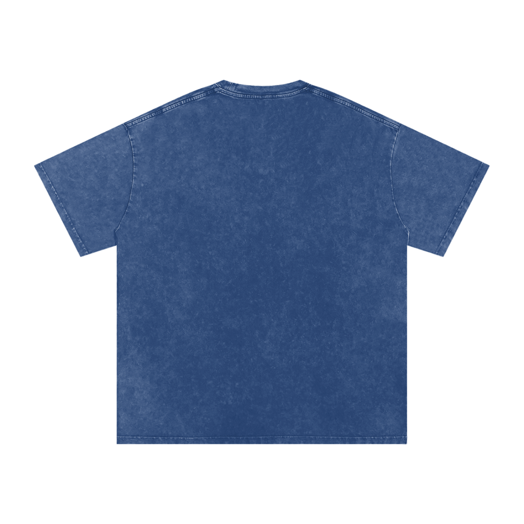 Snow Washed Oversized Cotton T-Shirt Mexican calendar