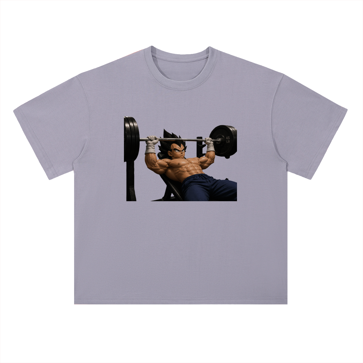 Heavyweight Drop Shoulder Cotton T-Shirt Vegeta Gym lifting